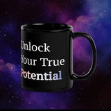 DGRS 'Unlock Your True Potential' black mug