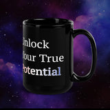 DGRS 'Unlock Your True Potential' black mug